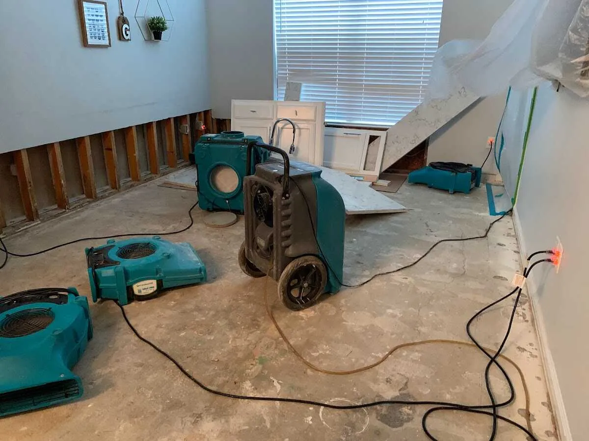 Dehumidifier in flood-cut room for Water Extraction & Removal in Merchantville